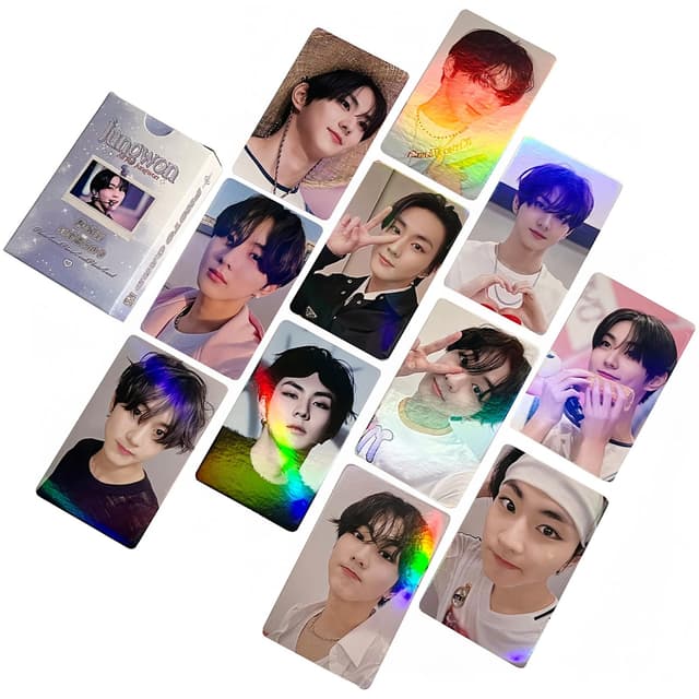 Coleção completa de fotocards K‑pop, incluindo Jungwon (ENHYPEN), à venda na Austrália por US$4 cada