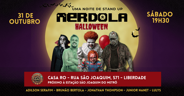 Nerdolashow convida para Halloween com stand-up, cosplay e cultura pop