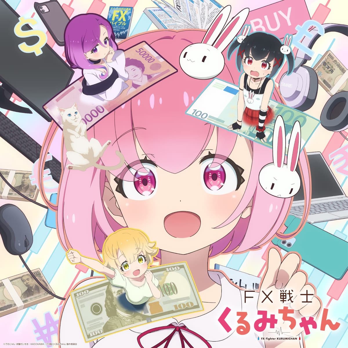 FX Fighter Kurumi-chan estreia na Crunchyroll com alerta sobre os riscos do Forex