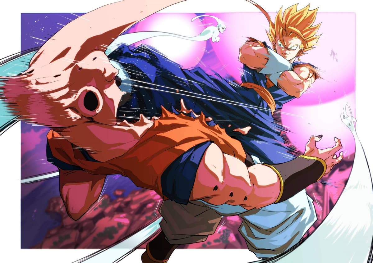Vegetto enfrenta Super Buu: a luta épica que deixa o inimigo em pedaços