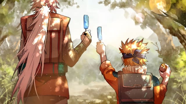 Naruto e Jiraiya aparecem em fan art 4K do último acampamento antes da despedida