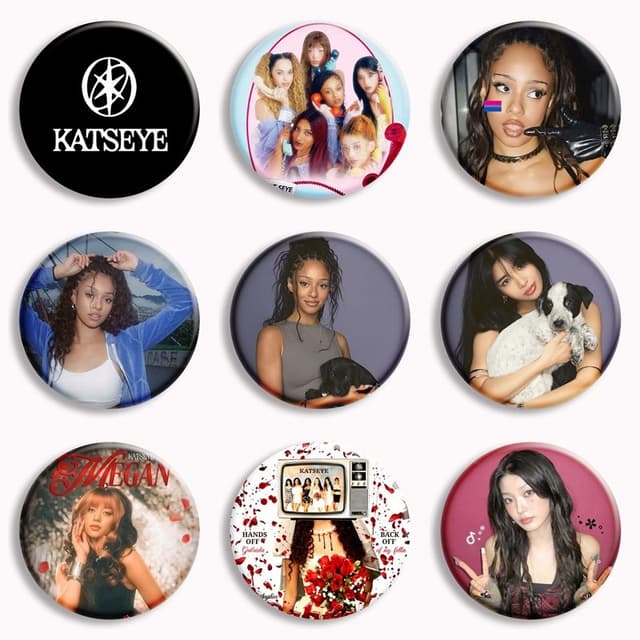 Katseye lança pins de botão K‑pop por €6 e compra é feita por DM