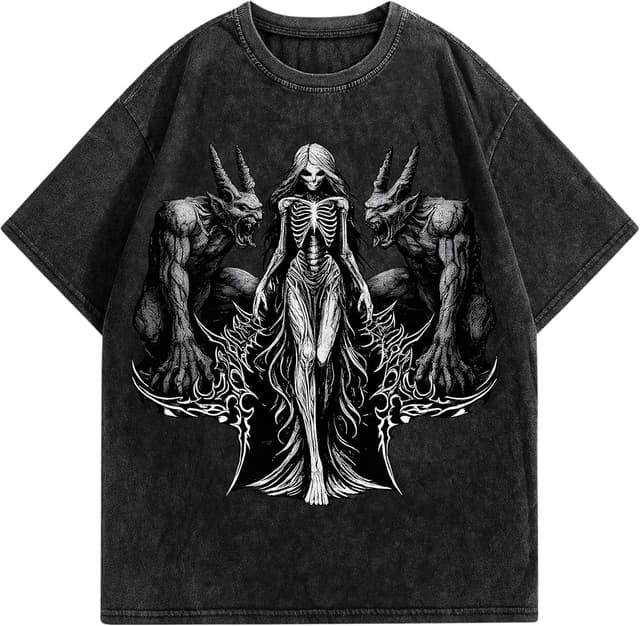 Rosyfits lança tees oversized acid‑wash com artes de guerreiros, magos e ninjas de anime