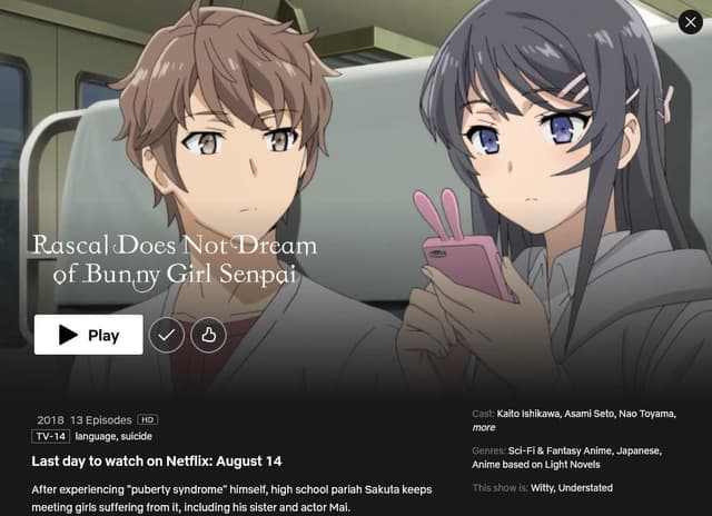 Rascal Does Not Dream: Nova Exibição nos EUA e Canadá e Revelações do Filme!