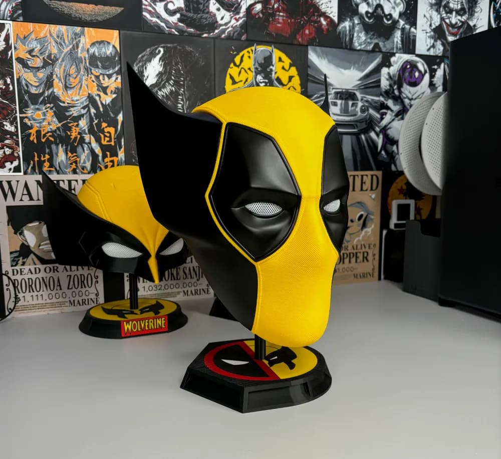 Wolverine tem máscara 3D com montagem magnética em 6 peças, ideal para cosplay ou coleção