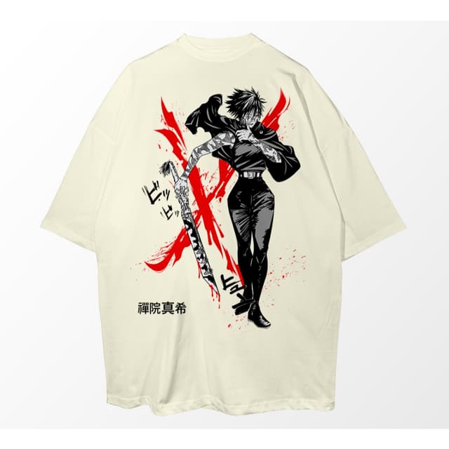 Jujutsu Kaisen lança polo oversized de Maki com descontos de Cyber Day