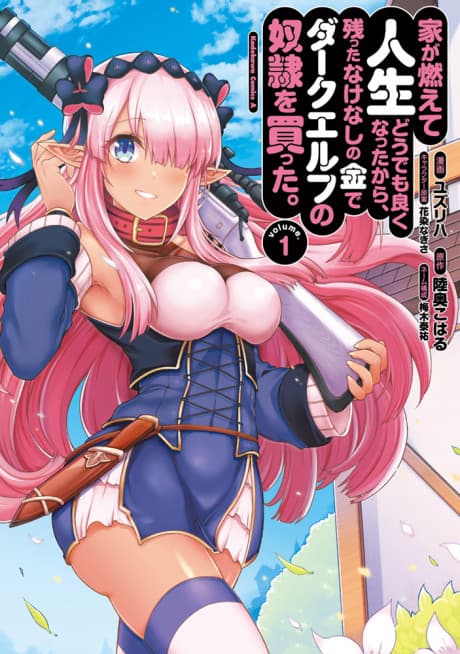 Capa de Ie ga Moete Jinsei Dou Demo Yoku Natta kara, Nokotta Nakenashi no Kin de Dark Elf no Dorei wo Katta.