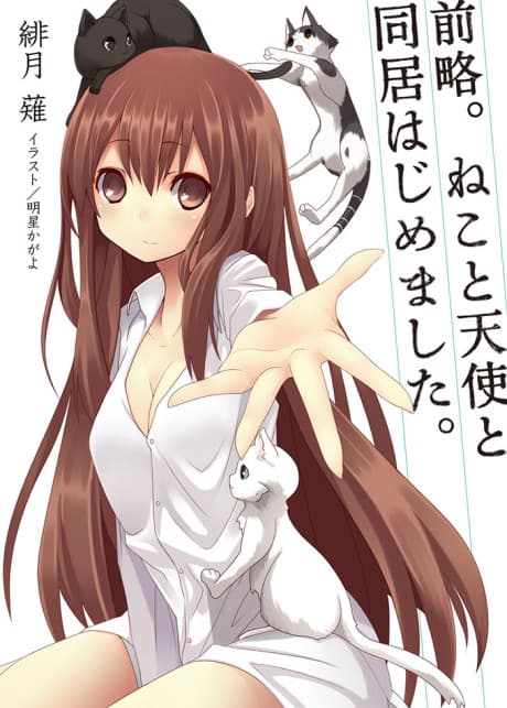 Capa de Zenryaku. Neko to Tenshi to Doukyo Hajimemashita.