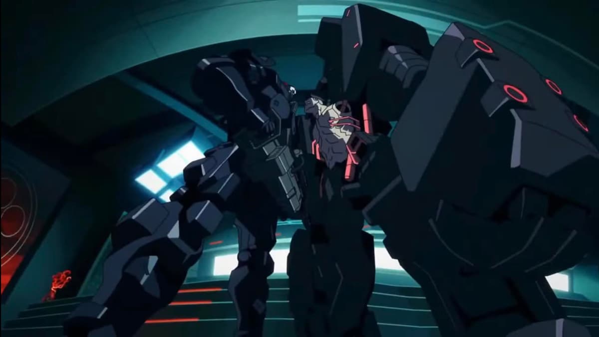 David Martinez e Adam Smasher brigam quem tem mais implantes em Cyberpunk: Mercenários