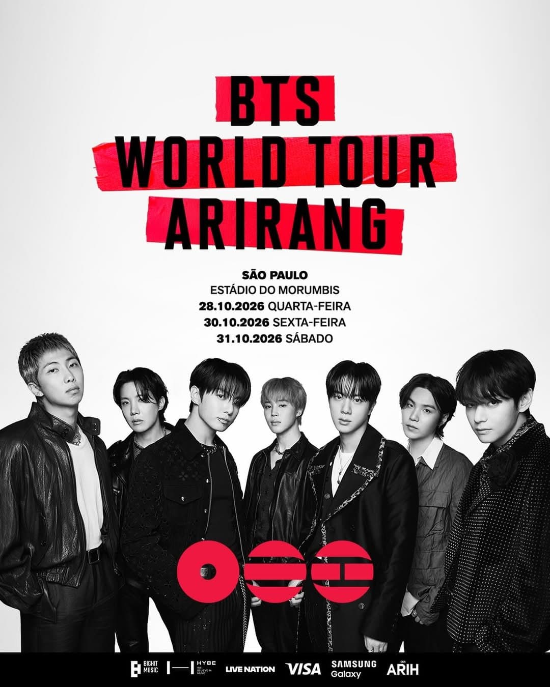 BTS confirma datas das excursões 2027 e 2028; ARMY já pode marcar na agenda