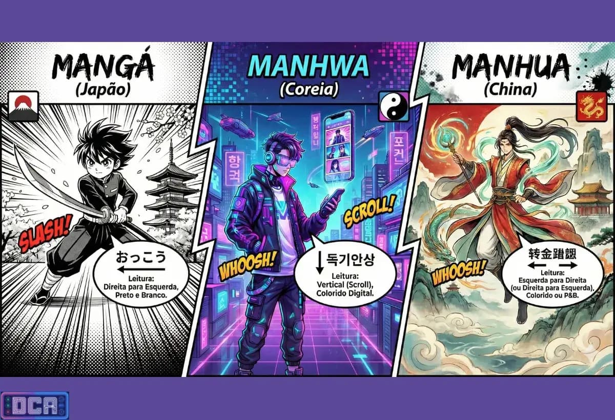 Manhwa vs manga vs manhua: como identificar cada quadrinho asiático