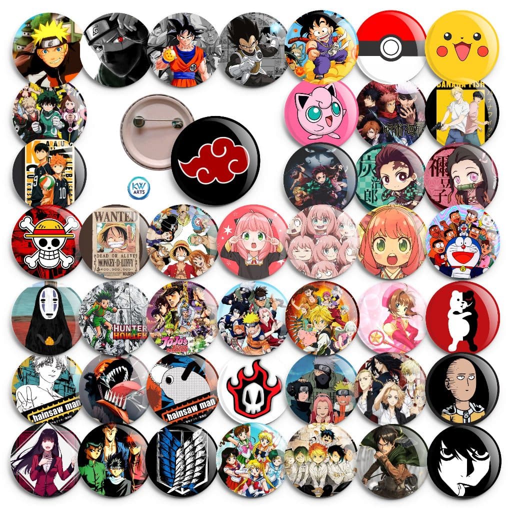 ThayOn apresenta novos kits de bottons de anime e games, garanta o seu no Instagram