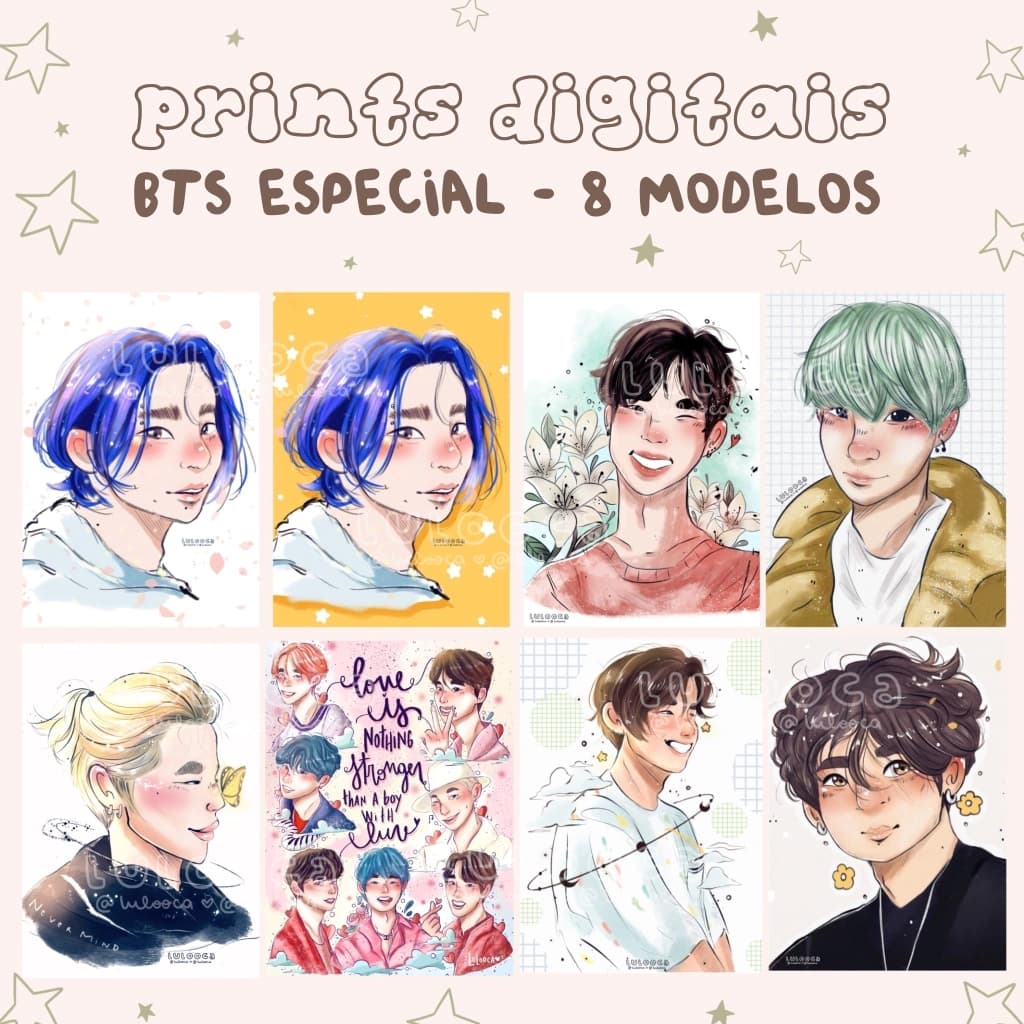 BTS e anime: fanart personalizado agora pode ser pedido no Instagram