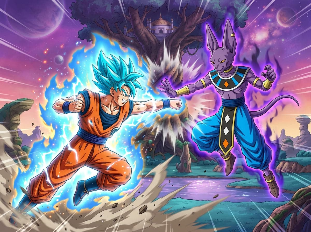 Beerus aparece em post de Dragon Ball e fãs se perguntam se Goku o superará