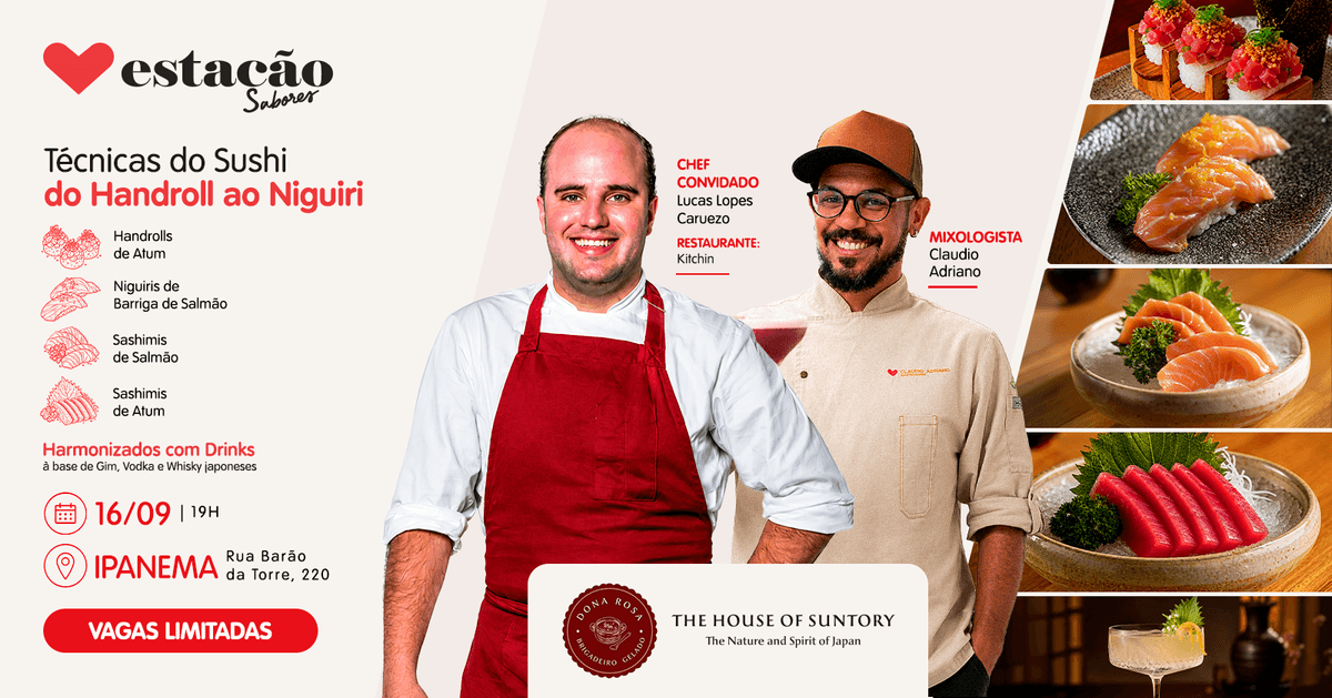 Sushi Hajimari surpreende Luca com sushi de arrachera e preparo ao vivo
