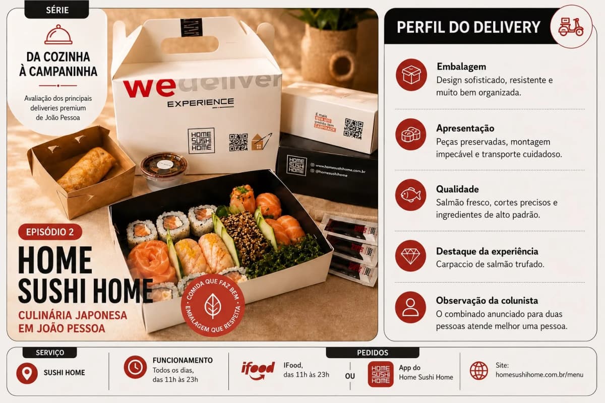 SaborEQualidade Sushi confirma entrega via delivery e já pede seu combo favorito
