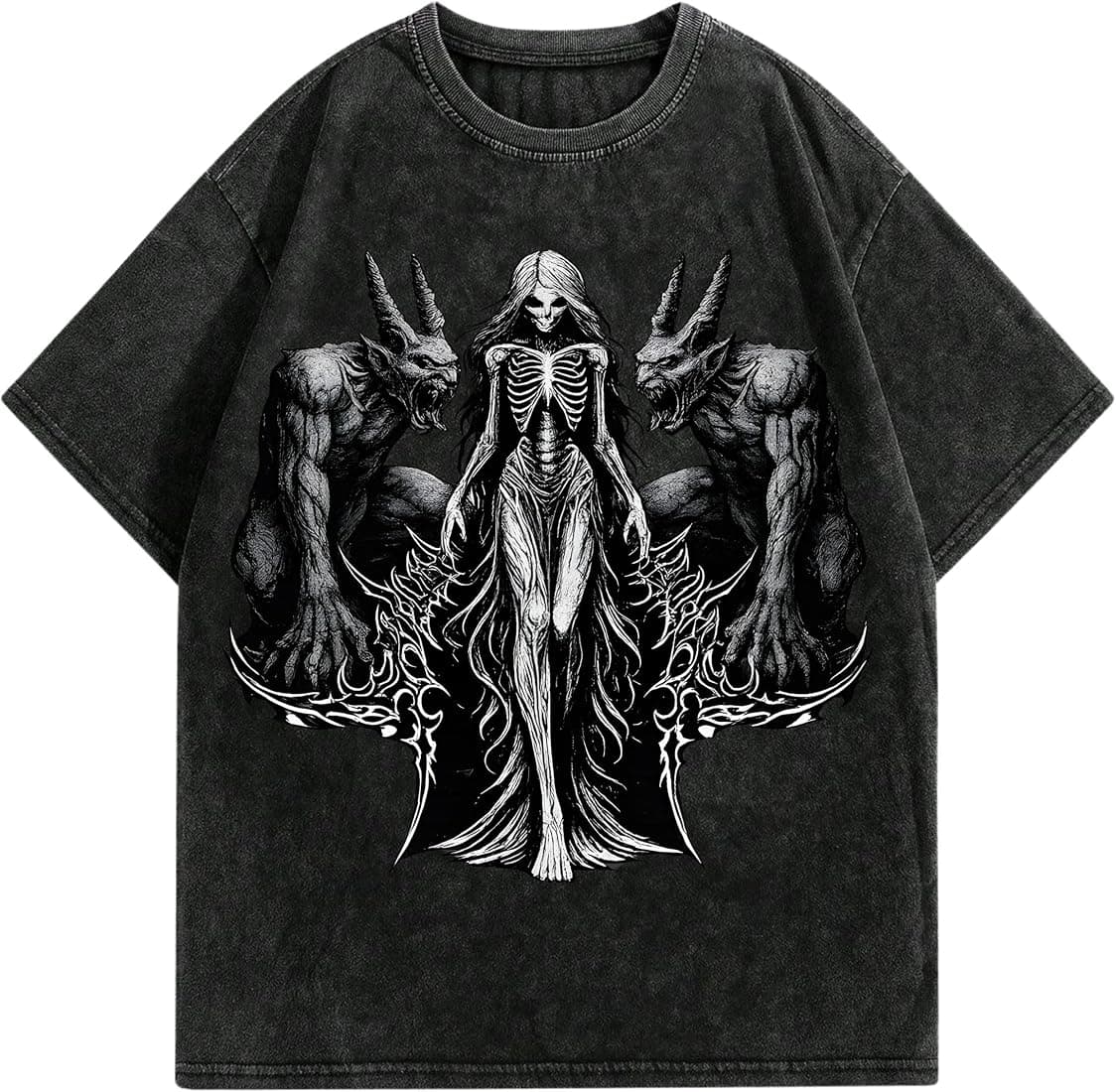 Rosyfits lança tees oversized acid‑wash com artes de guerreiros, magos e ninjas de anime