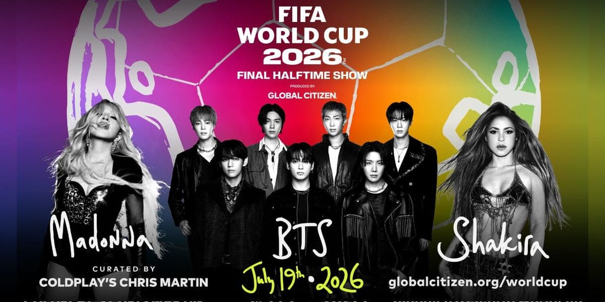 BTS confirma primeiro show no intervalo da final da Copa do Mundo e promete alcançar bilhões de espectadores